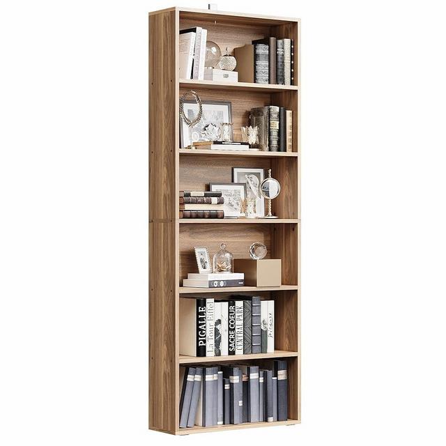 IRONCK Bookshelves and Bookcases Floor Standing 6 Tiers Display Storage Shelves 70 in Tall Bookcase Home Decor Furniture for Home Office, Living Room, Bed Room