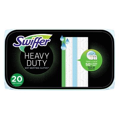 Swiffer Sweeper Heavy Duty Multi-Surface Wet Cloth Refills for Floor Mopping and Cleaning Fresh scent - 20ct