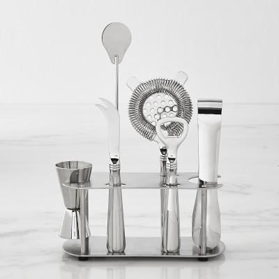 Stainless-Steel Bar Tools Set with Stand