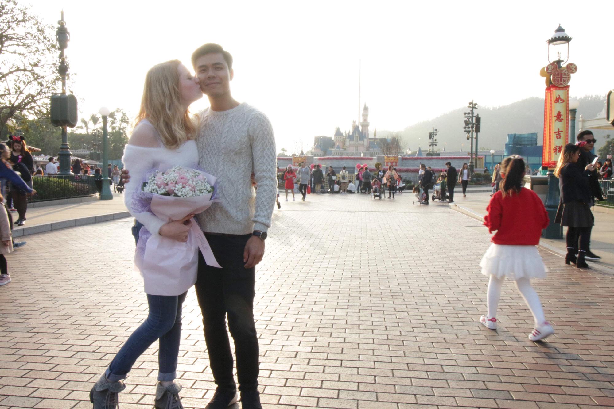 King proposed at Hong Kong Disneyland...it was a magical day