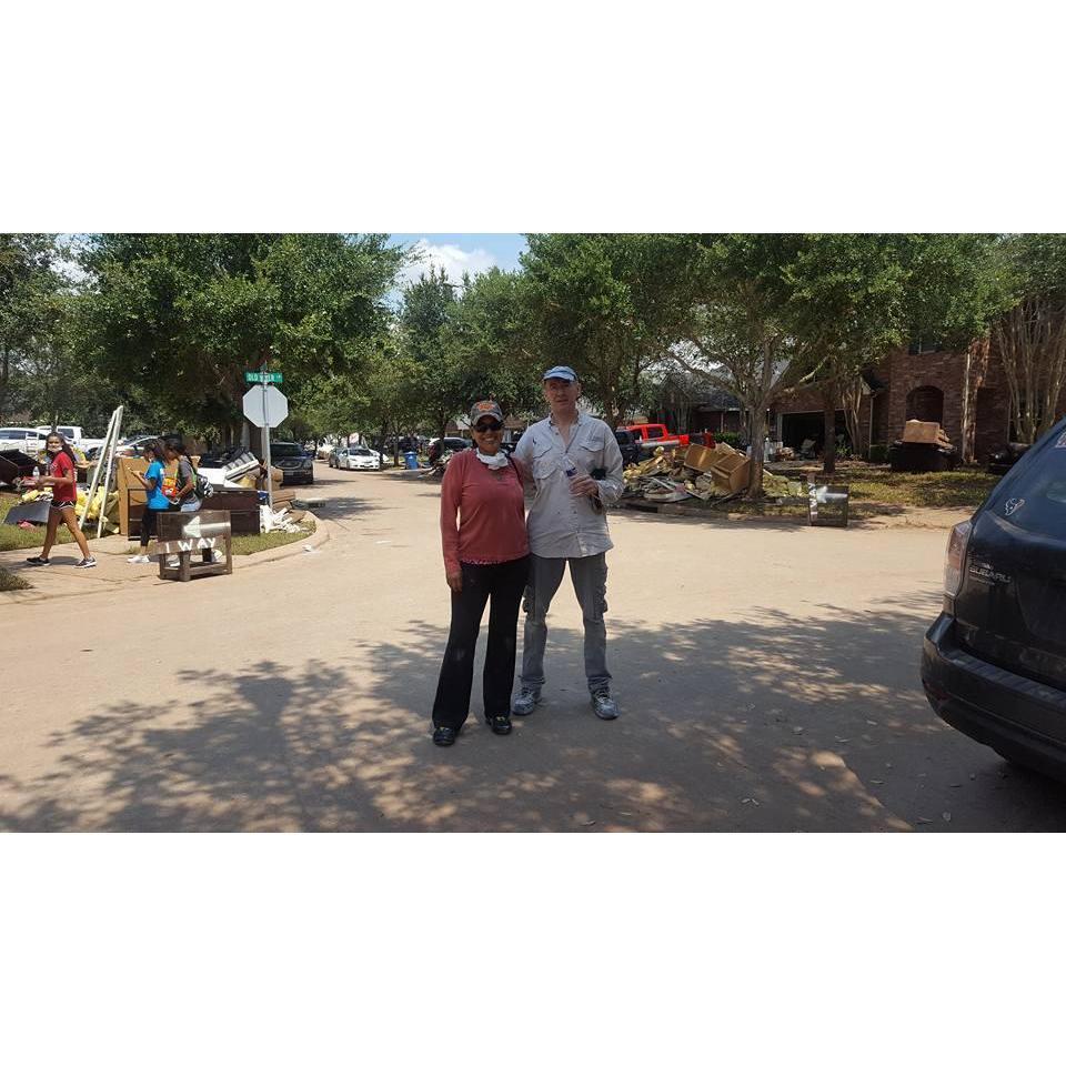 Our date helping others after Harvey.