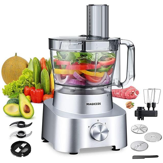 2021 MAGICCOS 14 Cup Food Processor-10 in 1 Food Processor Upgraded 1000W for Dicing, Egg Whisking, Chopping, Doughing, Mashing, Fine/Coarse Slicing&Shredding