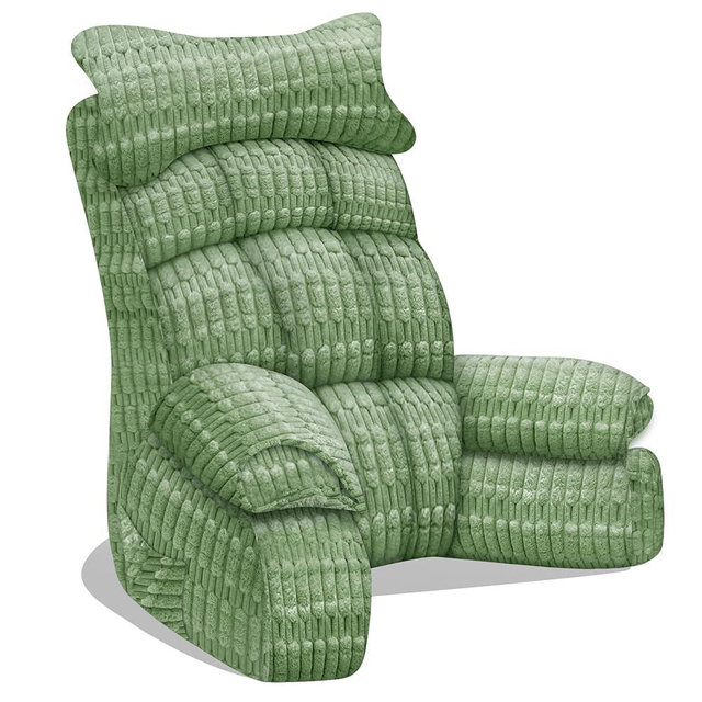 YDCEULARDOH Reading Pillow for Bed Adult – Large Bed Pillow with Arms, Supportive Back Pillow for Sitting Up in Bed for Reading, Watching TV, or Gaming