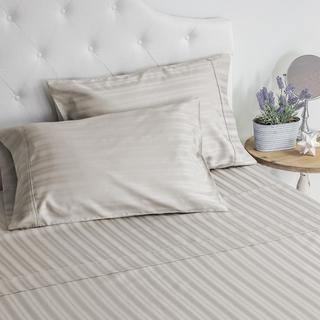 Luxury Damask Stripe Sateen 4-Piece Sheet Set
