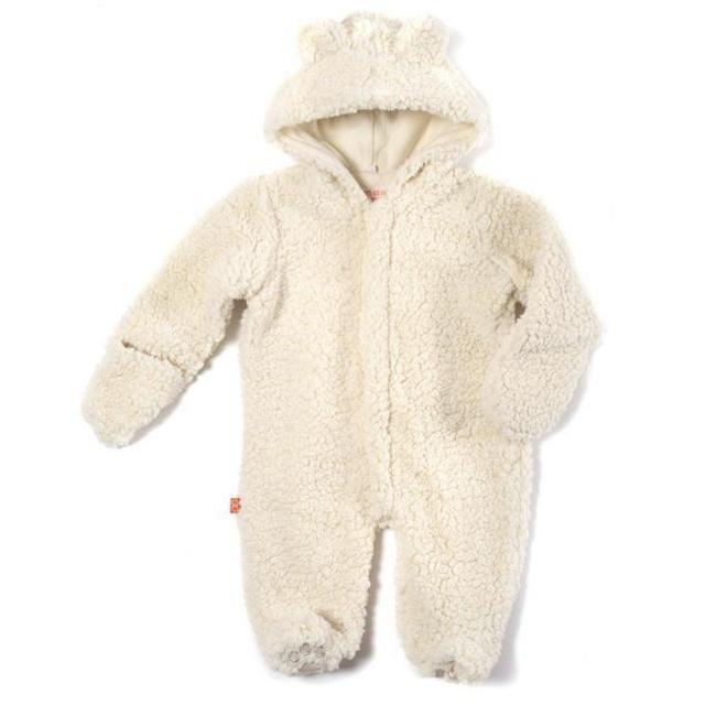 Cream Fleece Magnetic me Snowsuit Bunting Pram