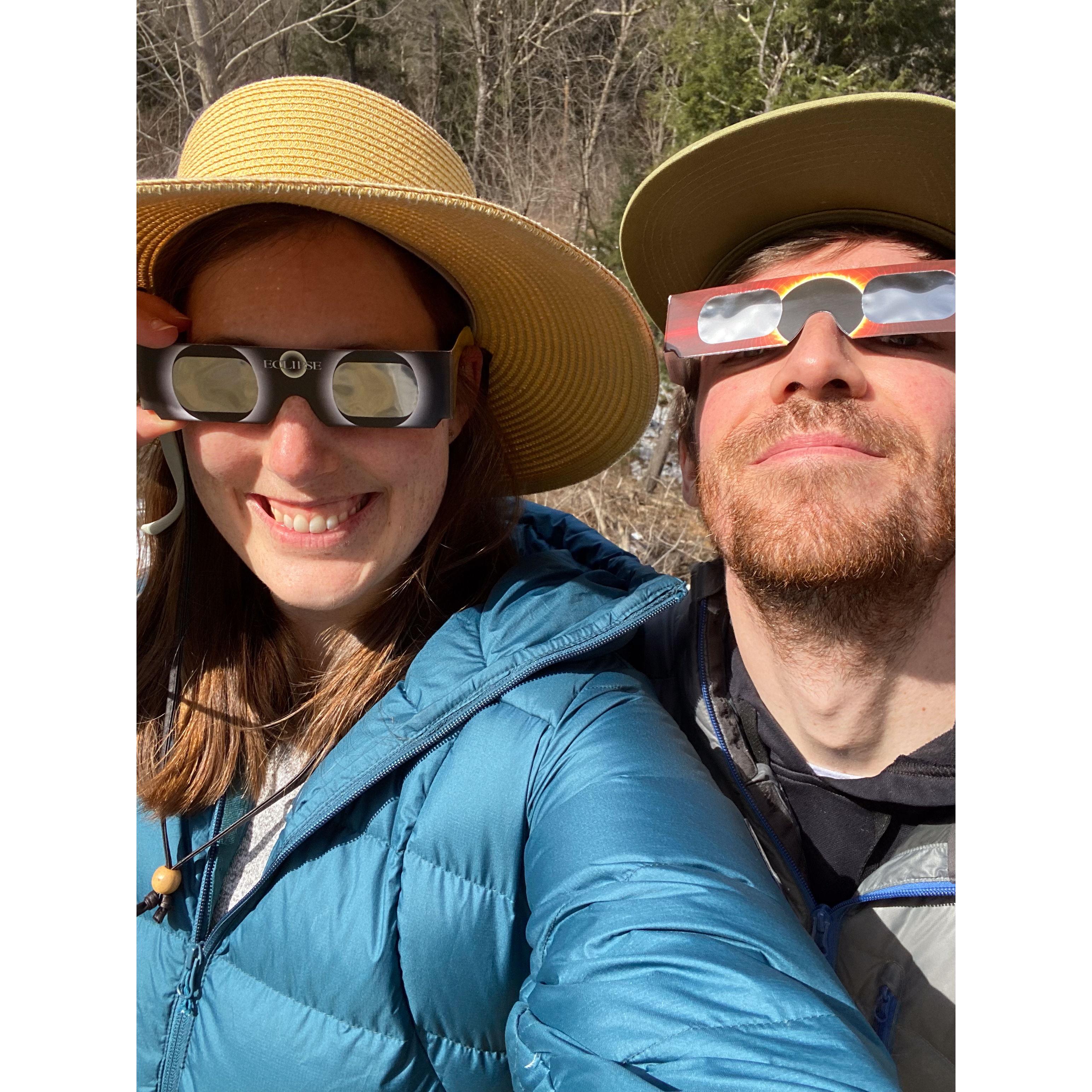 Enjoying the total solar elipse in 2024