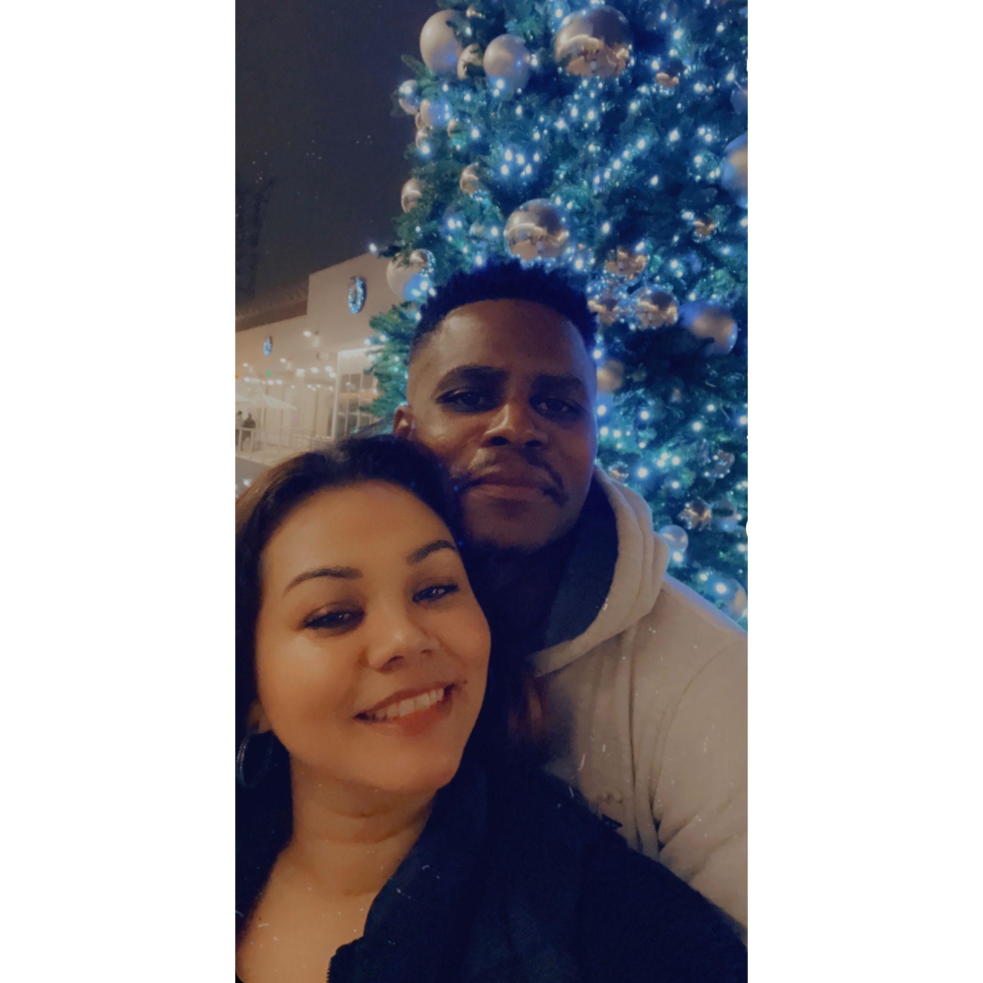 Enjoying the holidays after a Sacramento Kings game