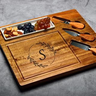 Engraved Celtic 5-Piece Charcuterie Board & Tool Set