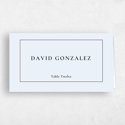 Sky, Blue Wedding Place Card - Griffith