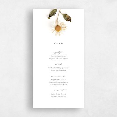 White Wedding Menu - Spiga