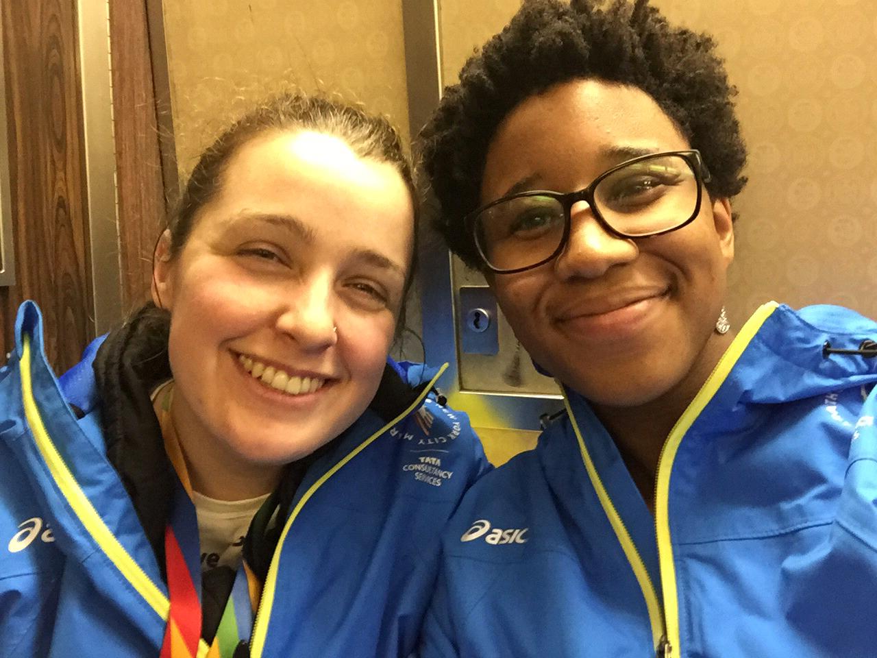 That time we volunteered at the NYC marathon in November of 2015 and had a marathon of a day.