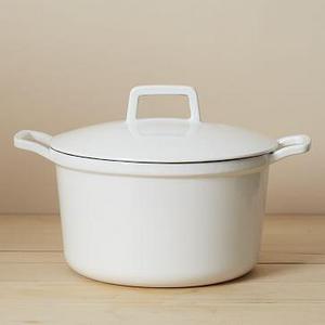 Enamel Cast Iron Dutch Oven, 5.5 Qt., White