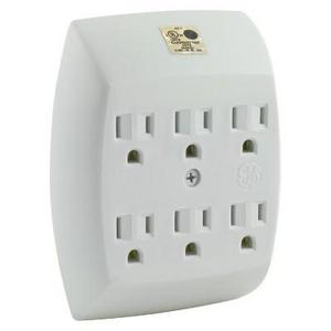 GE 6 Outlet Tap Grounded