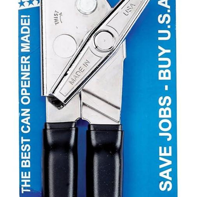 Manual CAN OPENER Grips EZ DUZ IT Gauge Chromed Steel