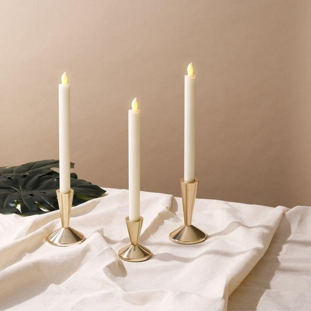 Odilon Brass Taper Candle Holder, Large