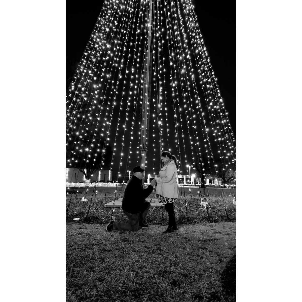 He got down on one knee!
