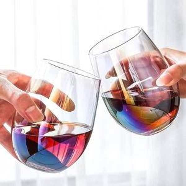 Bottoms Up Stemless Wine Glasses, Set Of 4