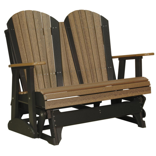 Luxcraft Adirondack Glider Chairs - Bench and two Solo Chairs