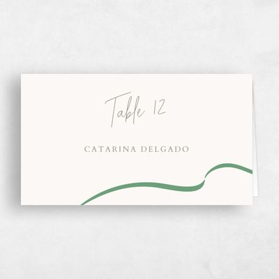 Green Wedding Place Card - Cosette