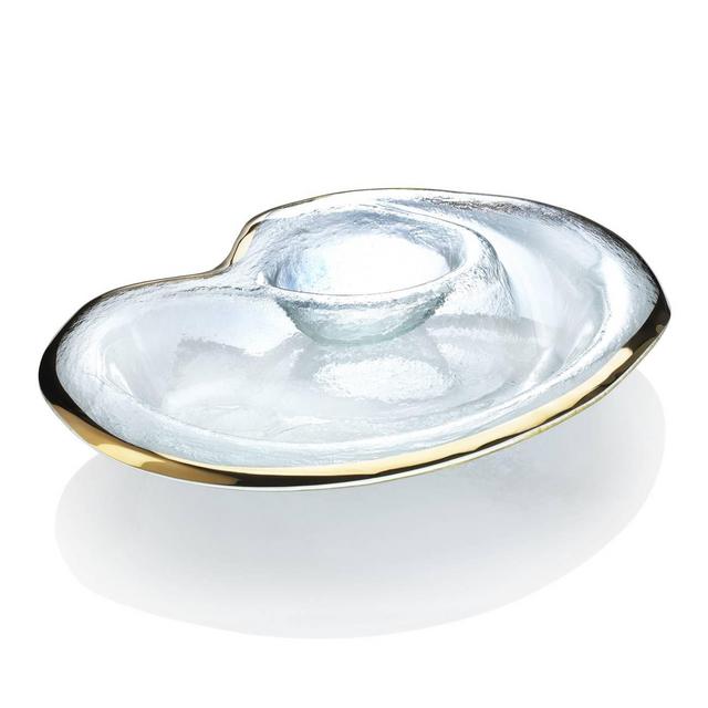 Annieglass Roman Antique Gold Chip & Dip