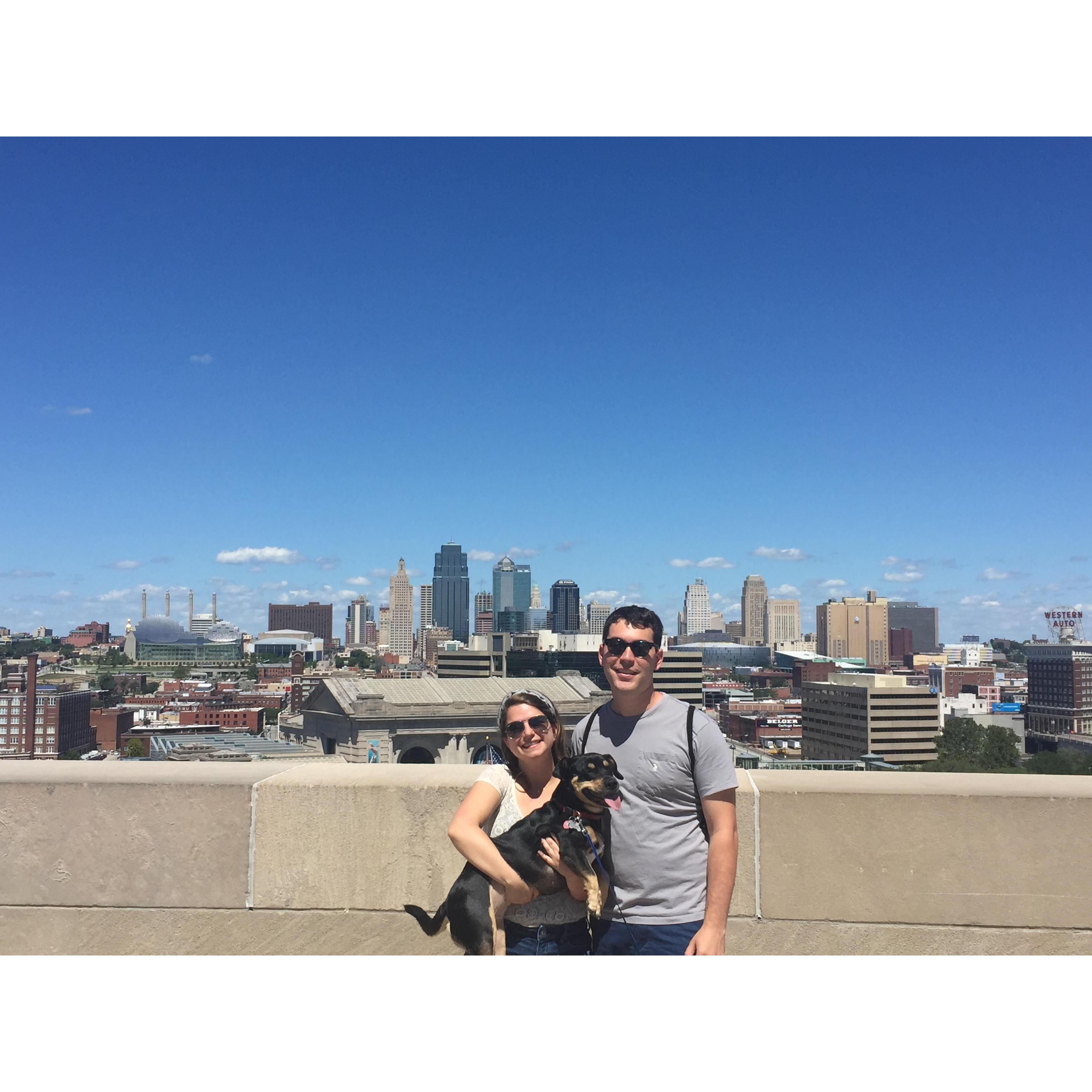 Stephanie, Austin, and Kacey in Kansas City, their new home. Summer 2016.