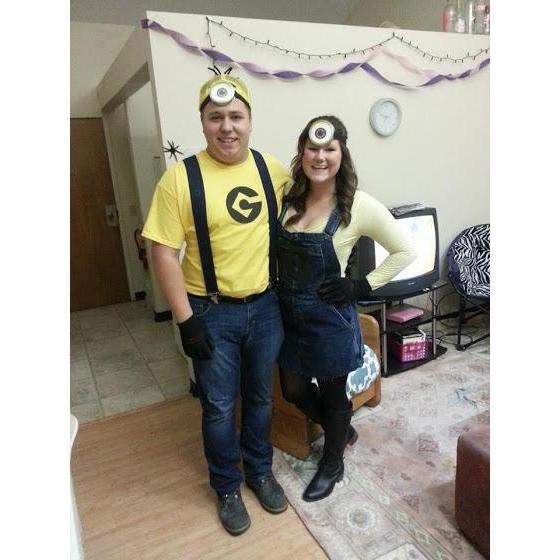 October 2014, Le Moyne College
Matching Minions for our school's Halloween dance. We danced so much that night, our Minion eyeballs melted into a mess; We're definitely not sharing the after photo!