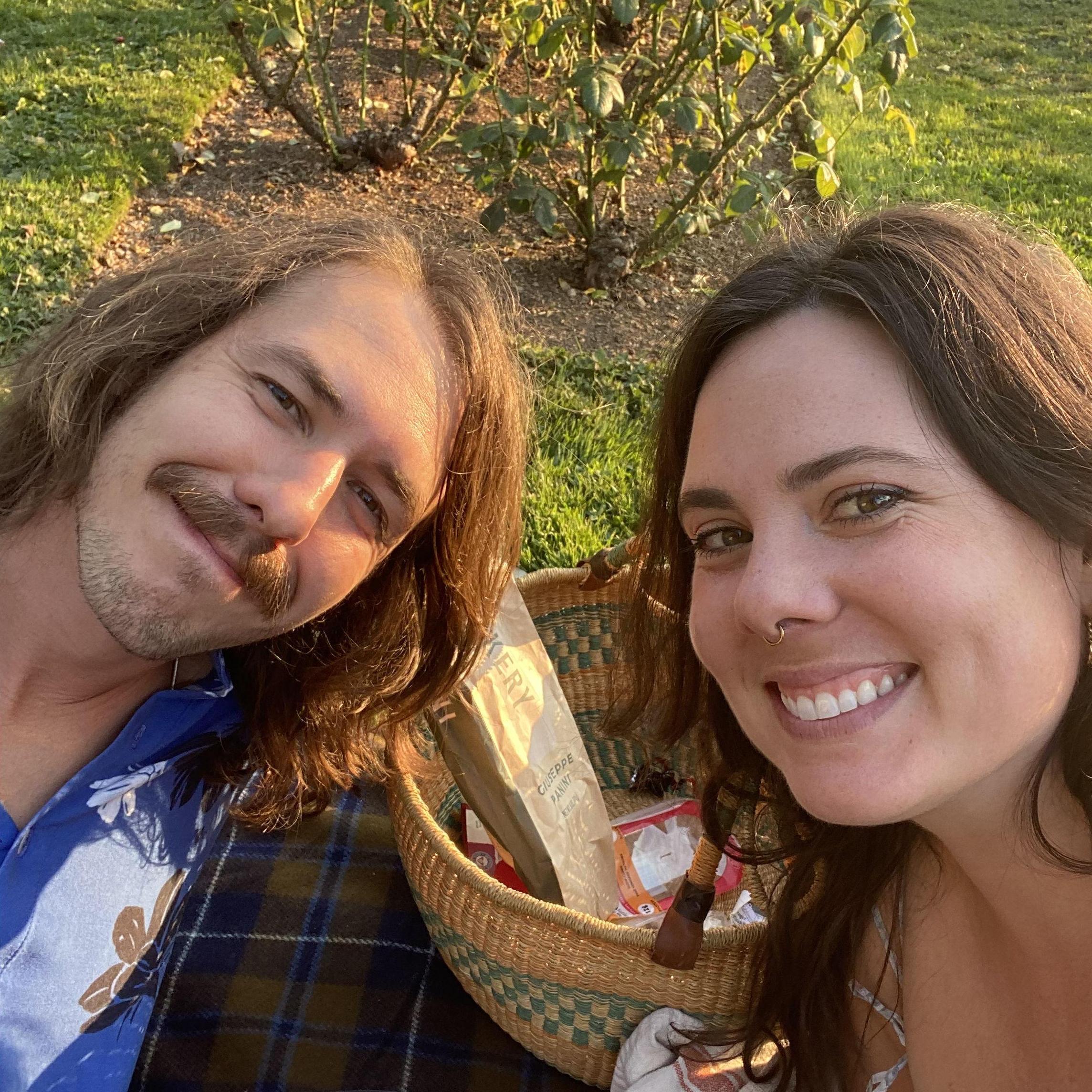 1st year anniversary picnic at the rose garden