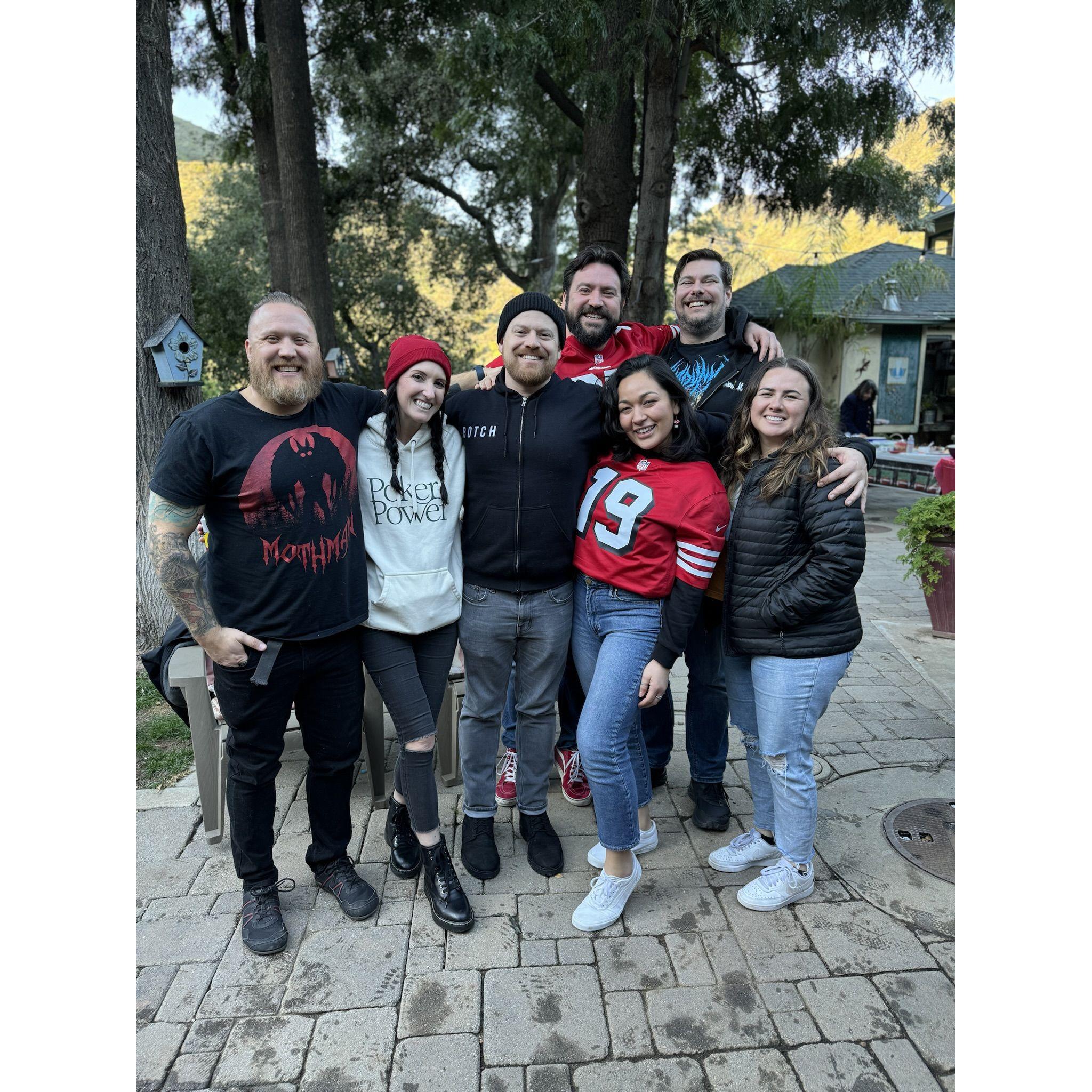 Party in Silverado with Chris (officiant), Adam (groomsman), Jason (groomsman), Alisha, and Michelle