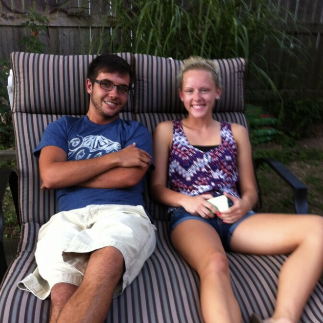 July 2014: First photo together