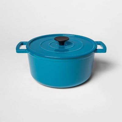 5qt Cast Iron Round Dutch Oven Teal - Threshold™