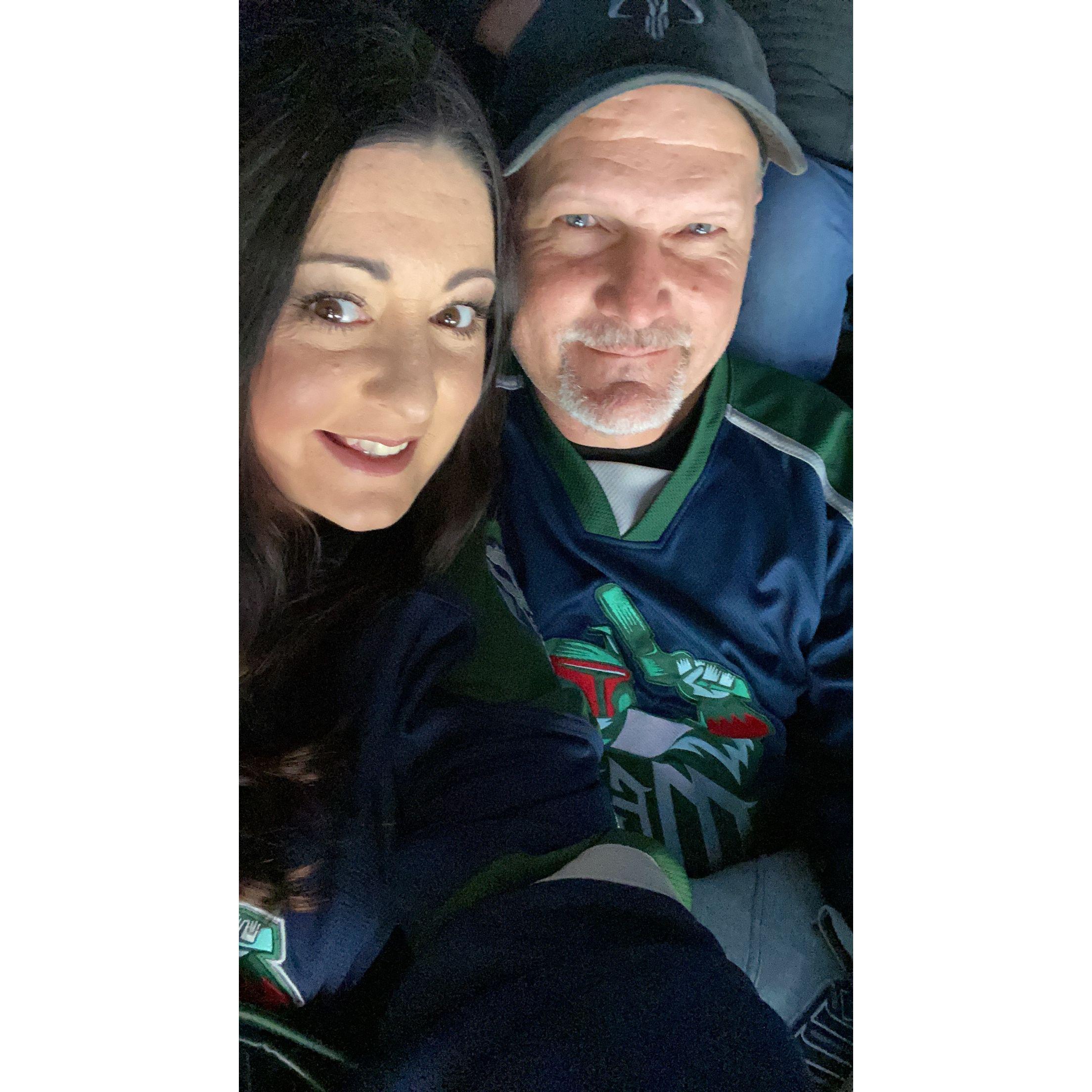 Ontario Reign hockey game with the Mercs