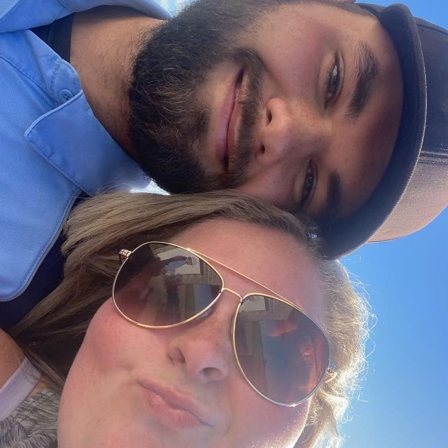 Our first picture ever together! At the baseball field where we both were working!