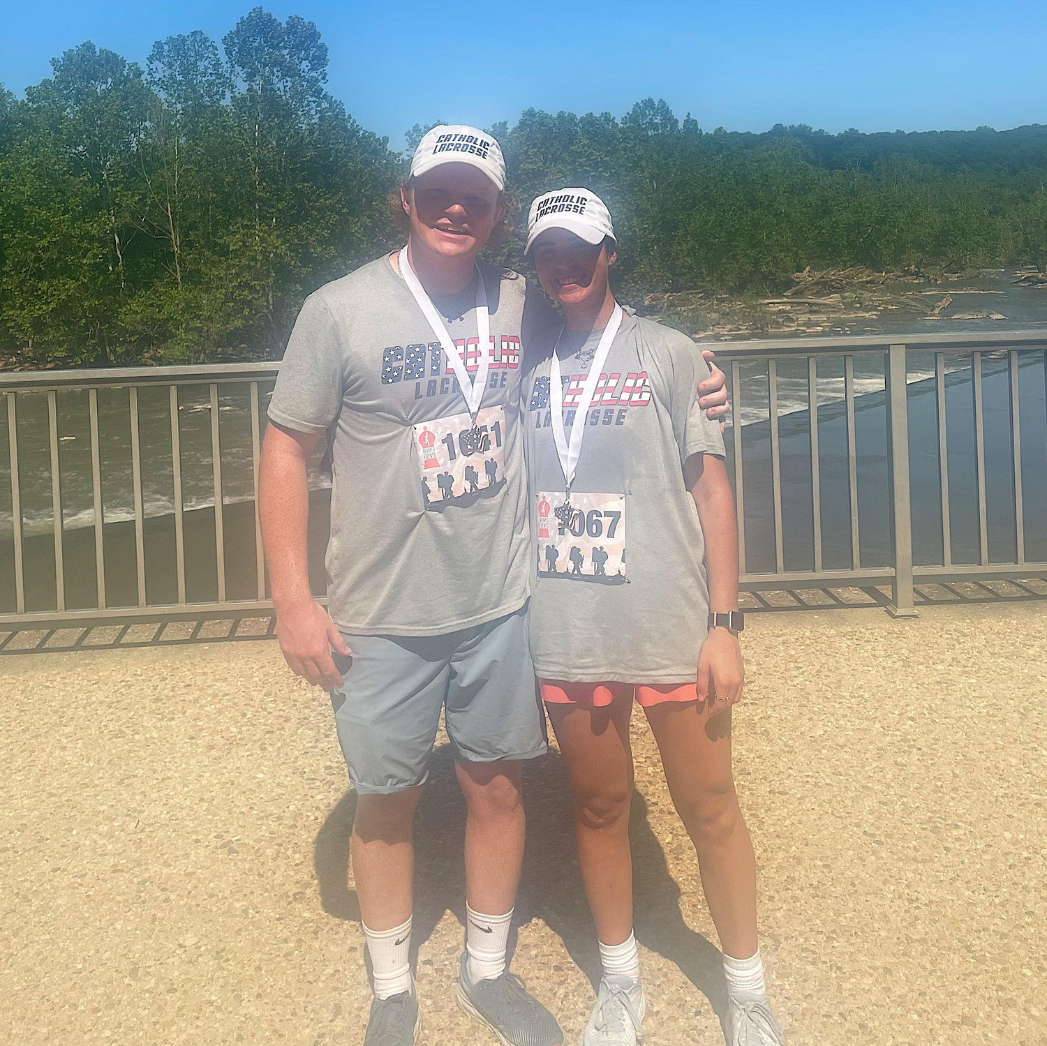 How our love story began- training for and running our first half marathon together!