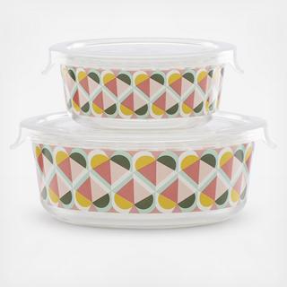 Geo Spade 2-Piece Round Food Storage Set