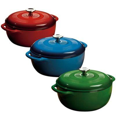 Lodge 6 qt. Enameled Cast Iron Dutch Oven in Red