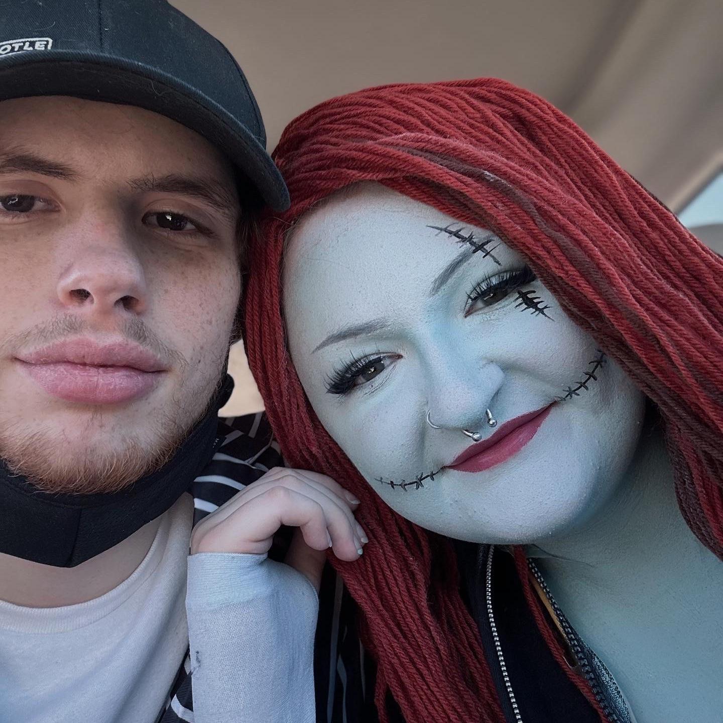 Jack and Sally (Nate can’t have facepaint at work🙄)