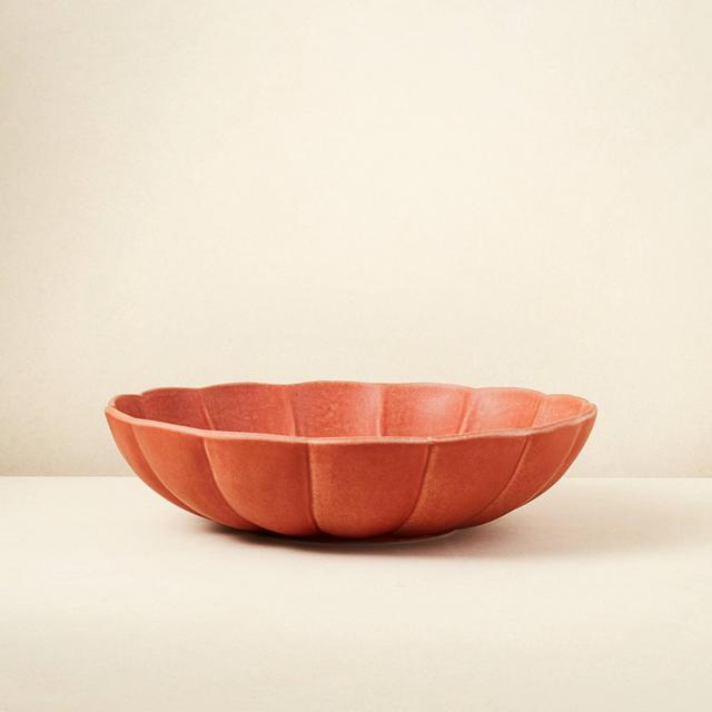 101oz Stoneware Scalloped Serving Bowl Orange - Opalhouse™ designed with Jungalow™