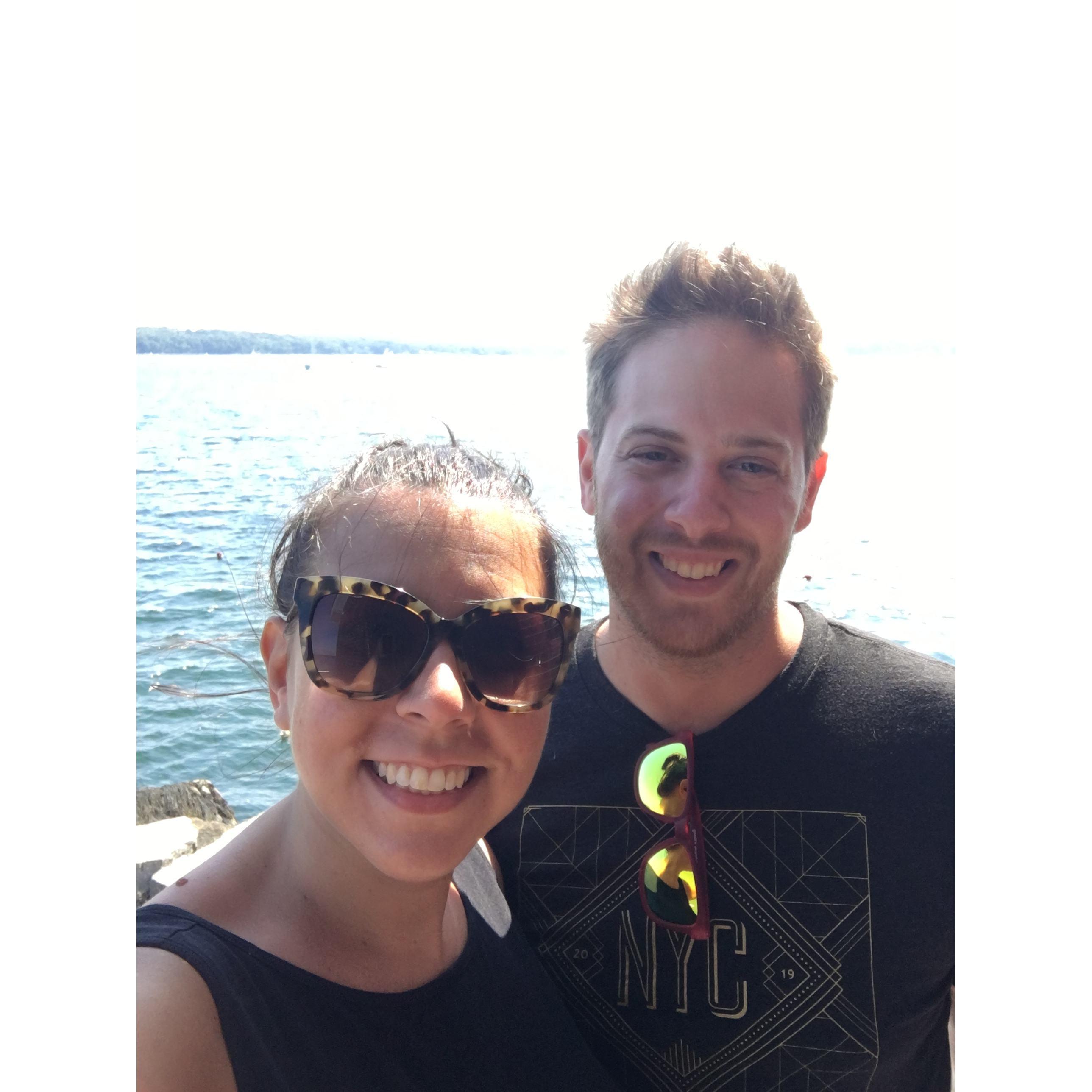 We're at the Rockland Breakwater Lighthouse, even though you can't see it!