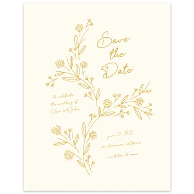 Mustard, Yellow Wedding Digital Save the Date - Larian Portrait