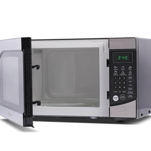 Westinghouse WM009 900 Watt Counter Top Microwave Oven, 0.9 Cubic Feet, Stainless Steel Front with Black Cabinet