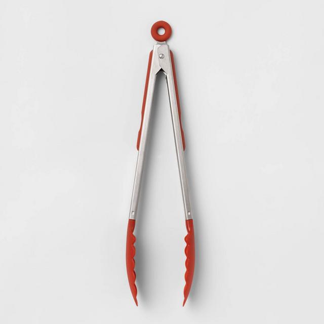 Stainless Steel Kitchen Tongs Red - Room Essentials™