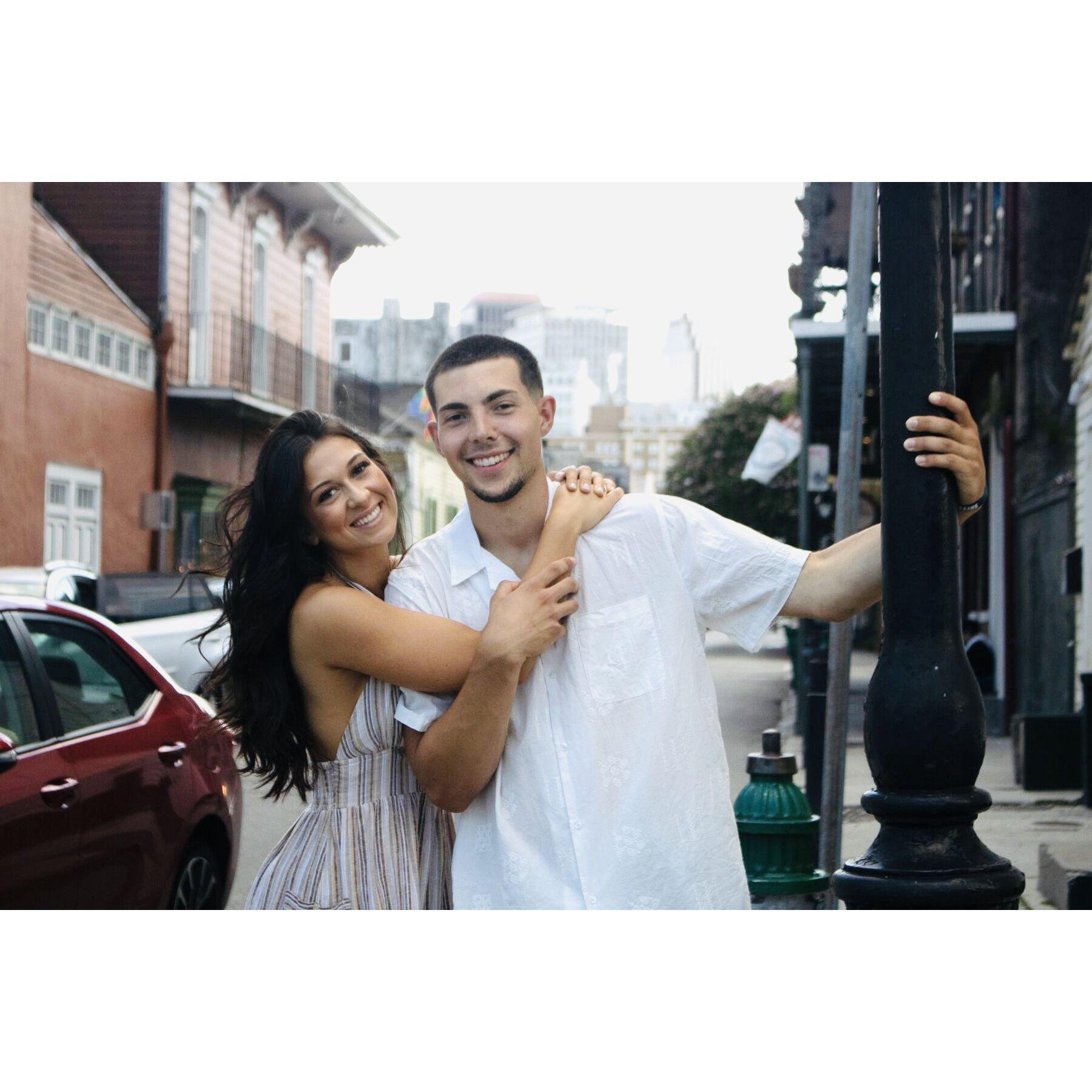 Five years ago on our first trip together to New Orleans! We knew we would get married in this city after this trip.