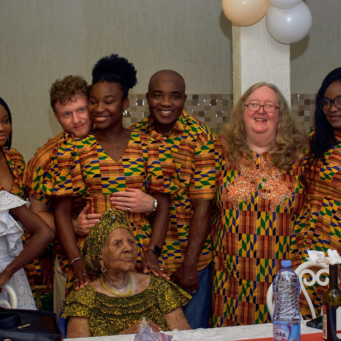 Picture with Ouma, Victoire’s 100 year old Grandmother