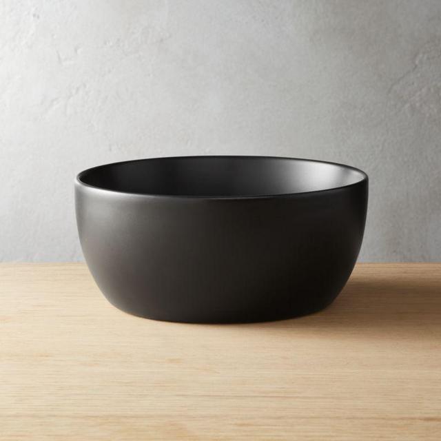 Crisp Matte Black Soup Bowl