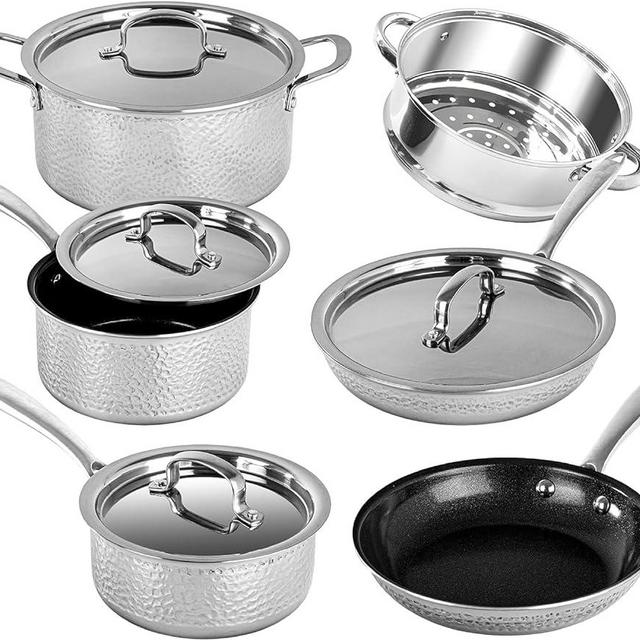 Granitestone Original 10 Piece Nonstick Cookware Set, Scratch-Resistant, Granite-Coated, Dishwasher and Oven-Safe Kitchenware, PFOA-Free Pots and Pans As Seen On TV