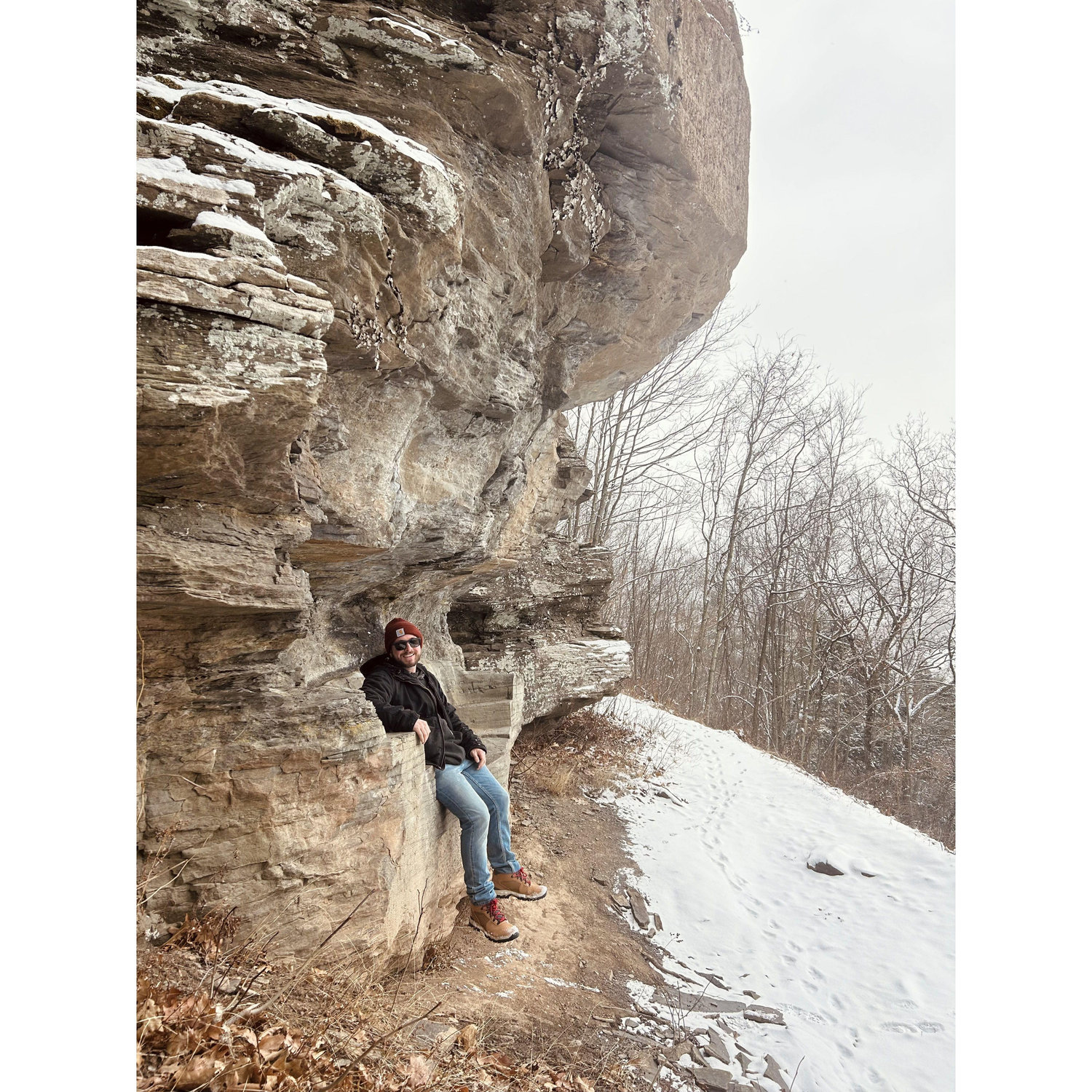 Nature's bench at Pratt Rock