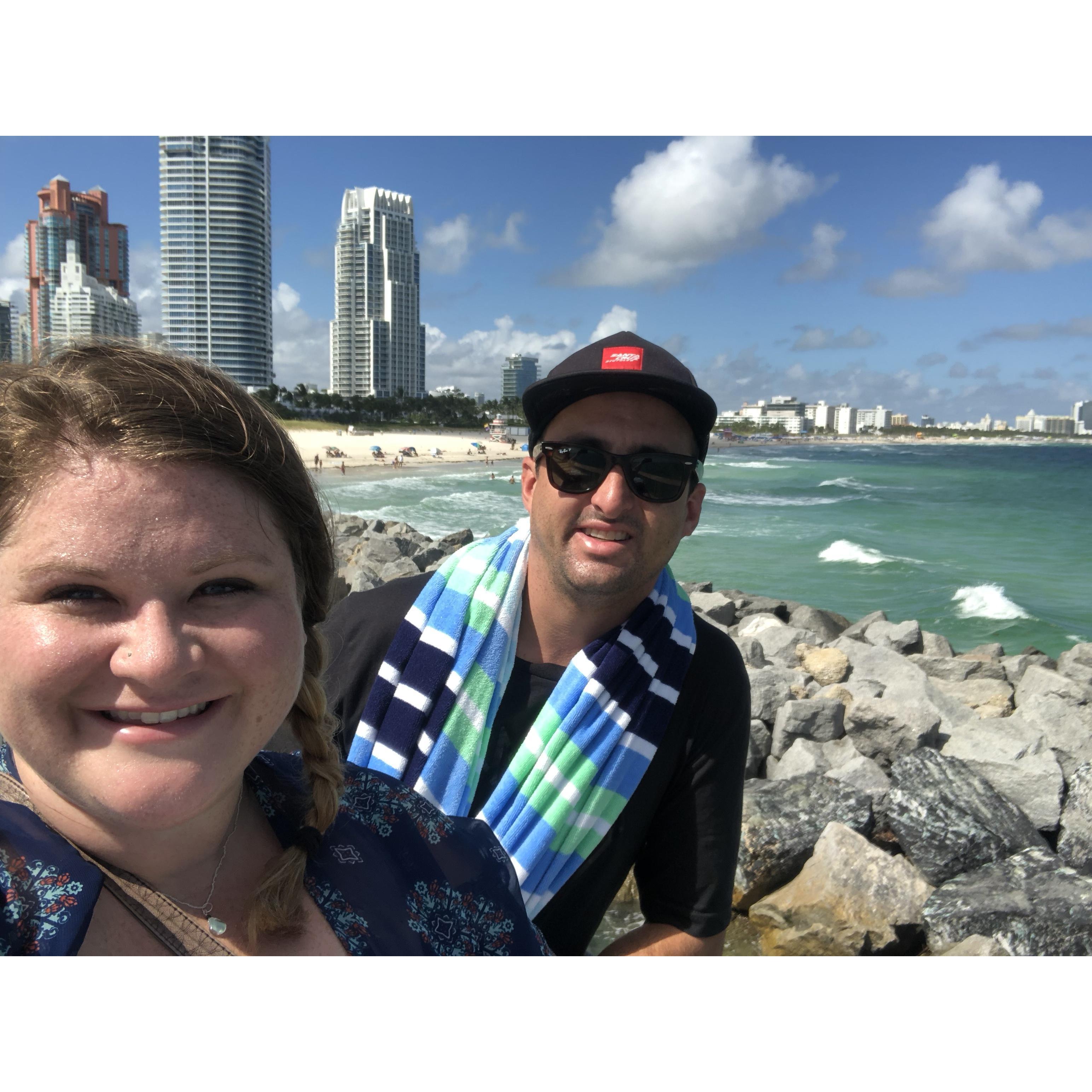 And ended that year in Miami, FL visiting Ben's aunt Melanie and her family, our final "corner" of the USA.