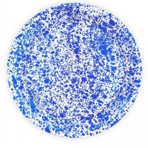Splatter Large Round Tray, Blue