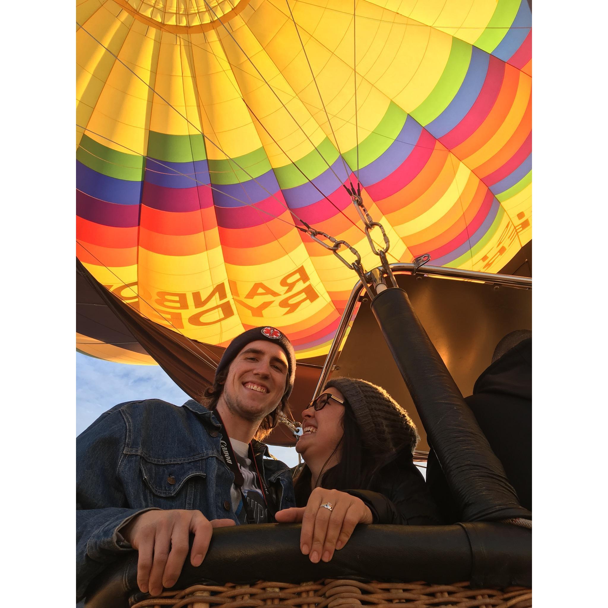 Balloon ride for Sara’s 25th birthday