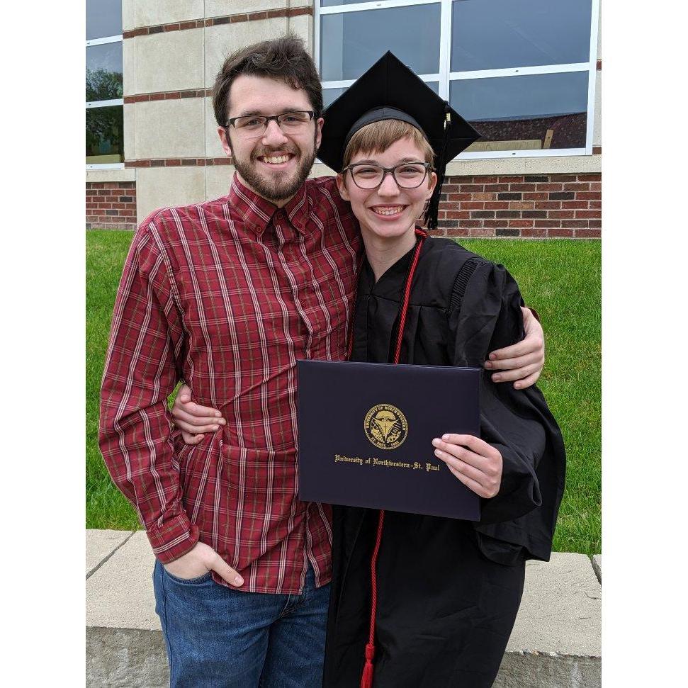Graduating college was great, but it was better with him there!